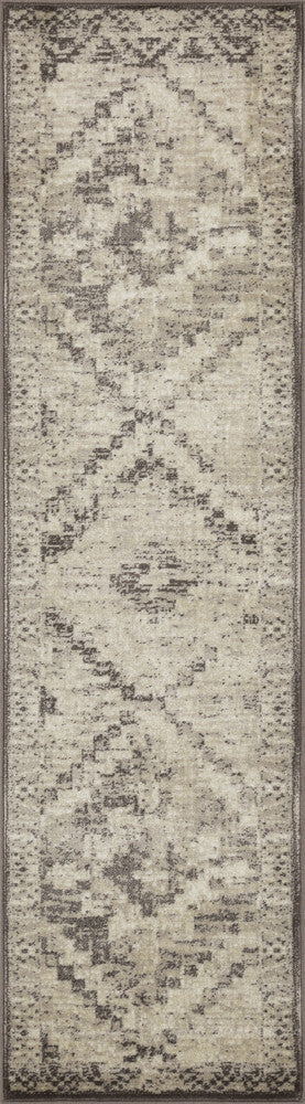 8' Gray Round Abstract Area Rug