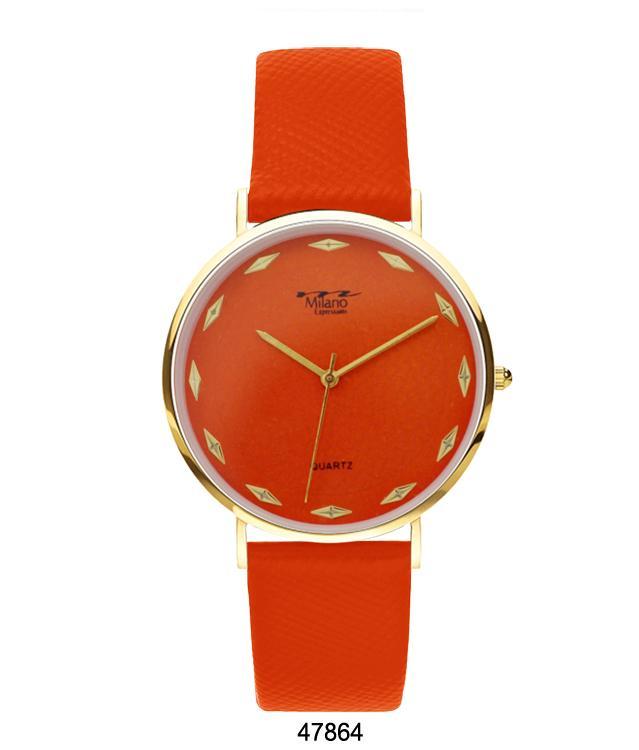 40MM Vegan Leather Watch Slim Case Minimalist Dial Everyday