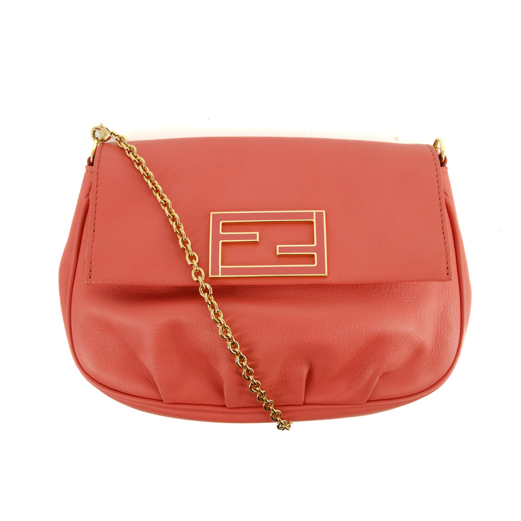Fendi Fendista Pink Leather Pochette Crossbody Bag #4798