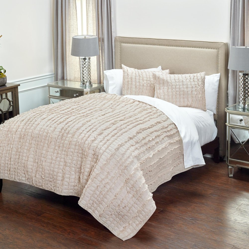 Blush Striped Queen Quilt
