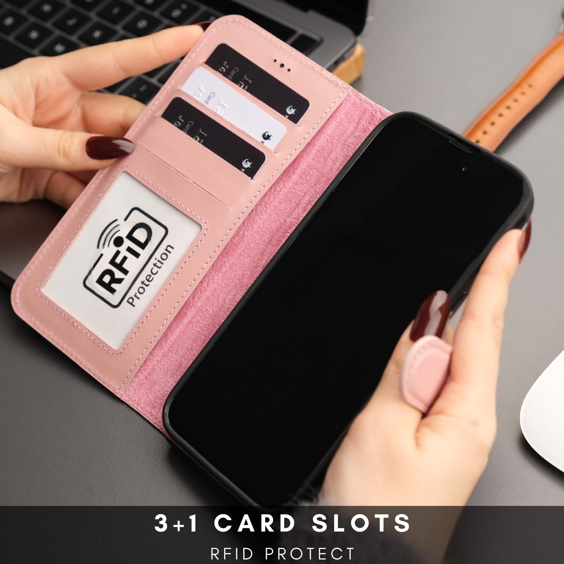 Casper Leather iPhone 15 Pro Max Wallet Case | Detachable MagSafe Compatible RFID Protection