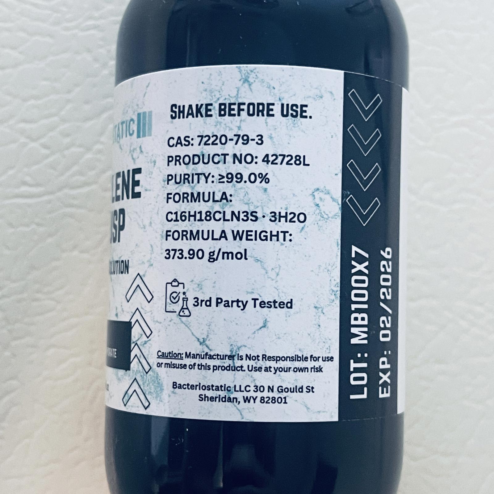 Methylene Blue USP 1% Aqueous Solution 110ml - EXP 2/26