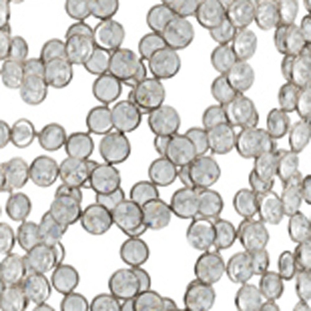 47" Silver Oval Crystal Glass Floor Vase With Faux Crystals