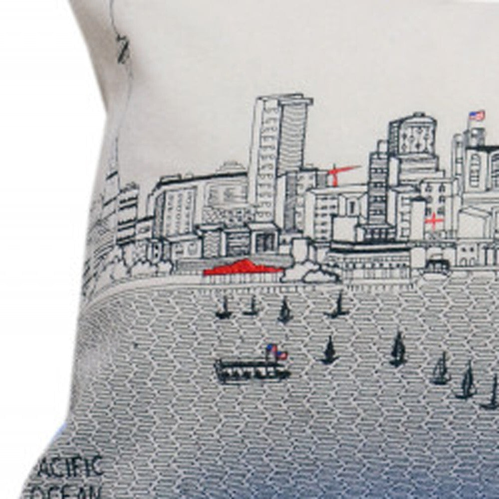 14" X 35" Cream Hometown Pride Wool Lumbar Throw Pillow