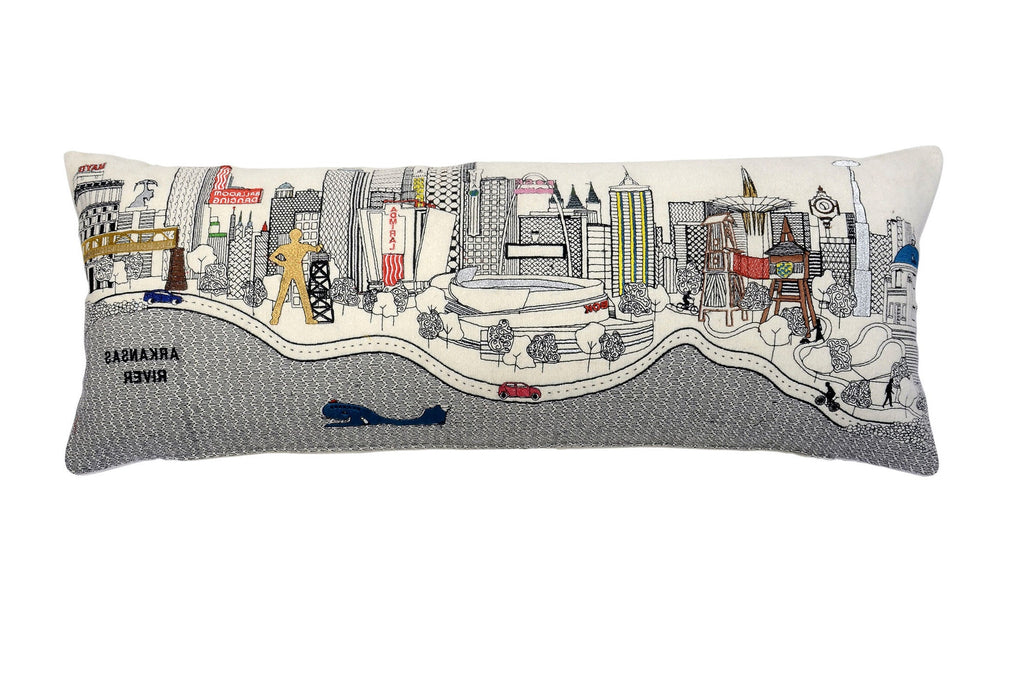 14" X 35" Cream Hometown Pride Wool Lumbar Throw Pillow