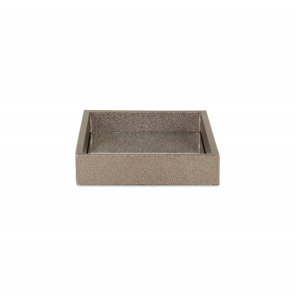 10" Gray Rectangular Wood Handmade Tray