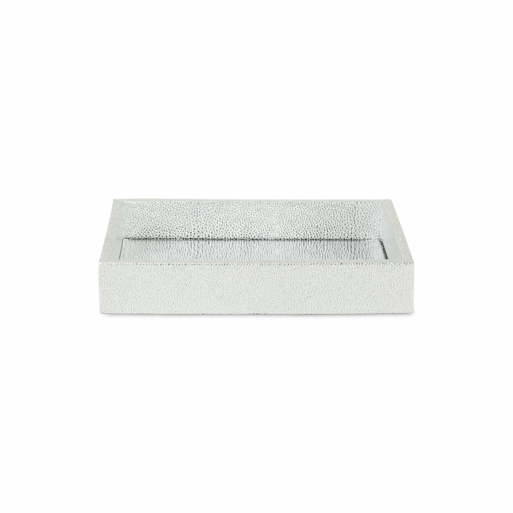 10" Silver Rectangular Wood Handmade Tray