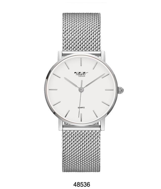 41mm Minimalist Mesh Band Watch Stainless Steel Quartz
