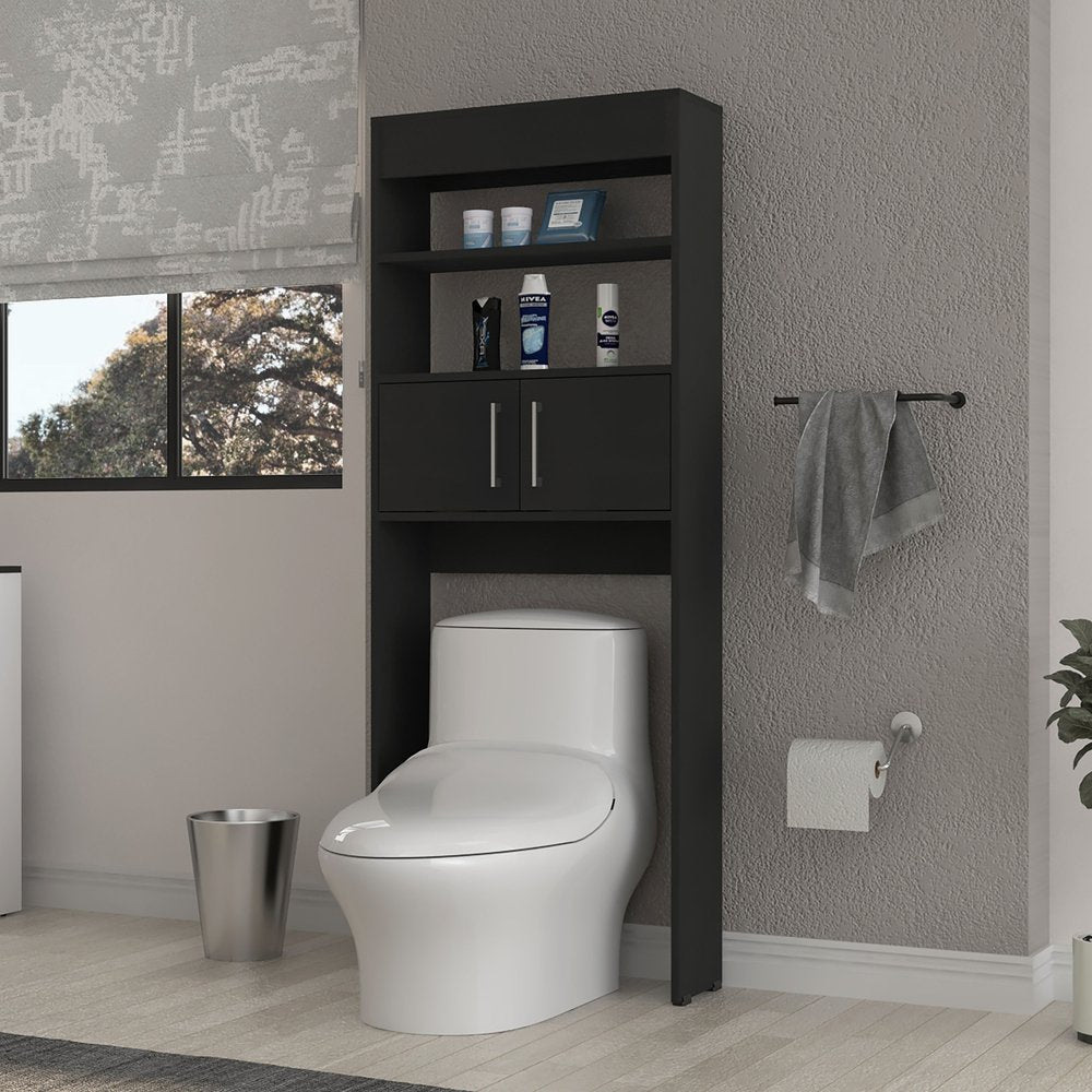 25" Black Wood Freestanding Single Door Bathroom Vanity