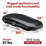 YAKIMA CBX 16 Roof Top Cargo Carrier Box, Fits StreamLine Crossbar, Black