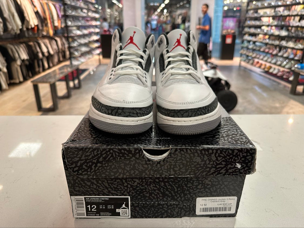 PRE OWNED Jordan 3 Retro Cement Grey