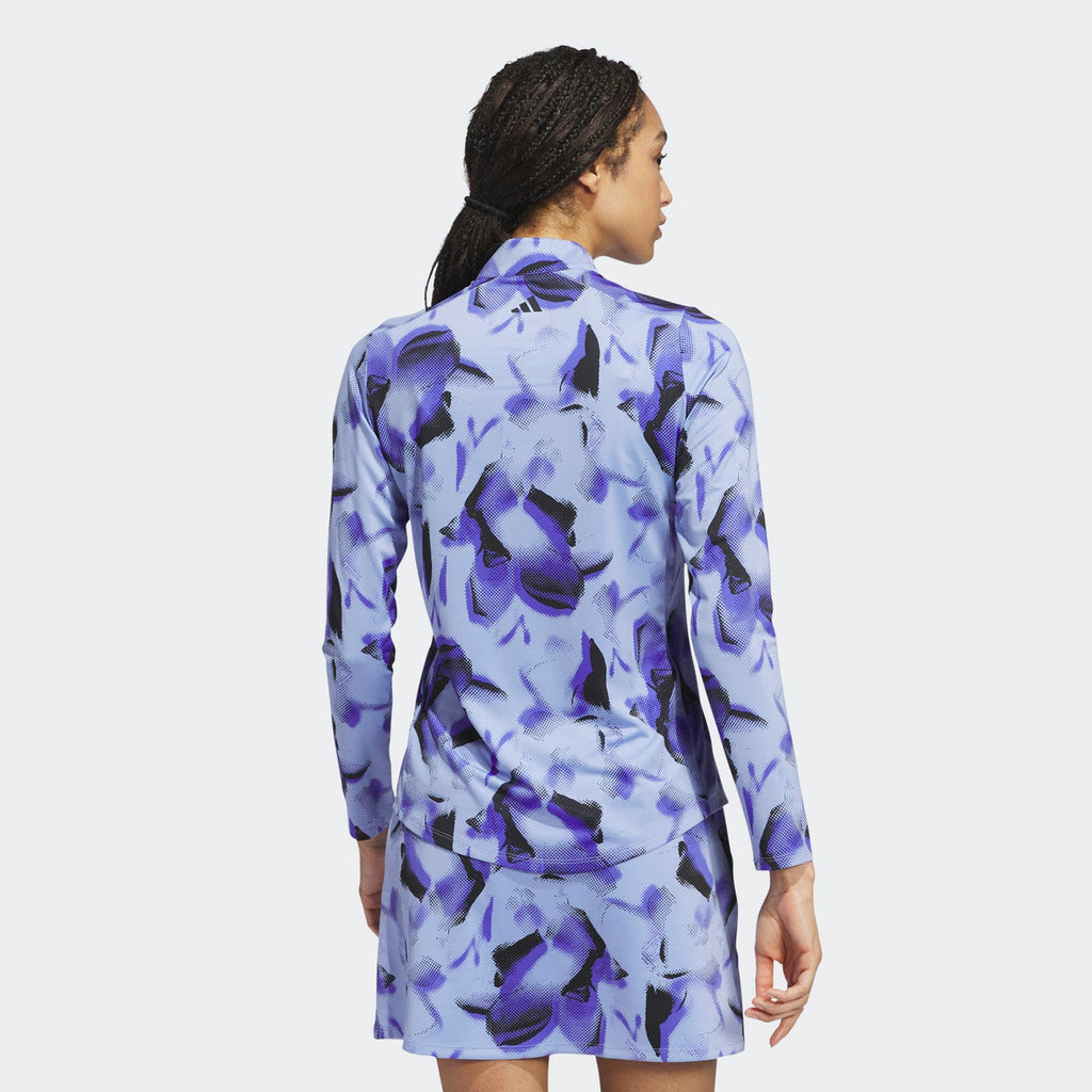 Adidas Ultimate365 Blue Spark Printed Quarter Zip