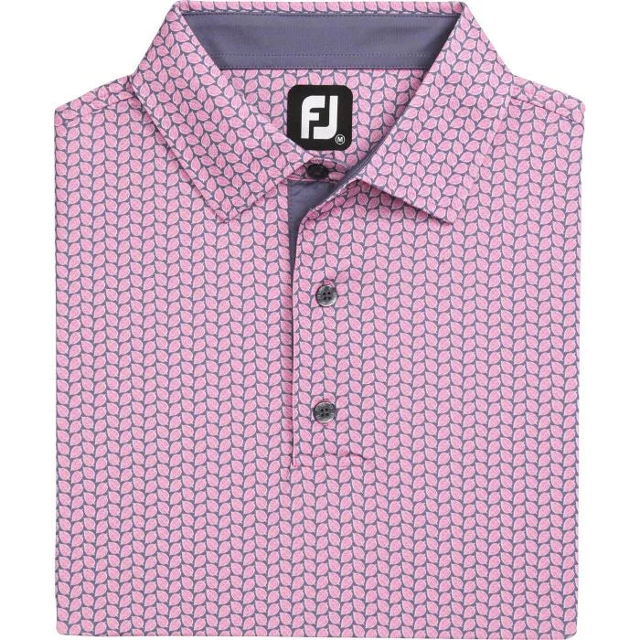 FootJoy Leaf Print Lisle Golf Polo