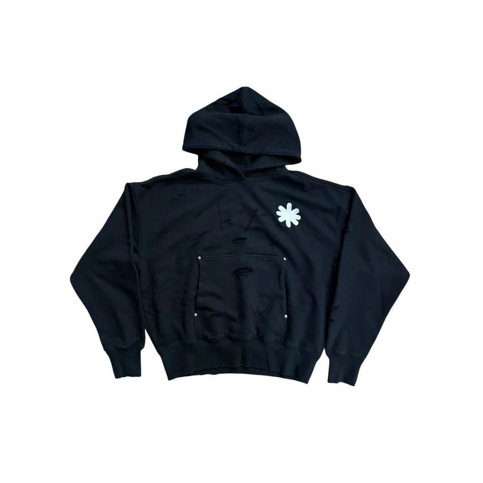 Lost Shadows Distressed Hoodie "Black"