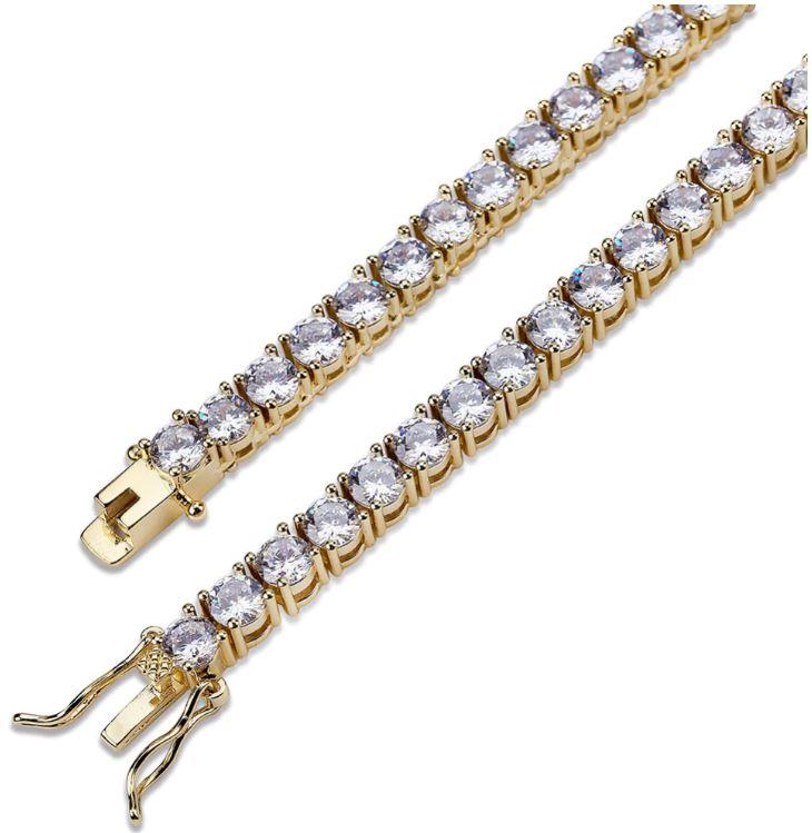 4MM 925 Sterling Silver Tennis Choker Necklace Round CZ
