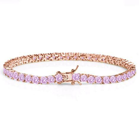 4MM One Row Tennis Bracelet Prong Set Dainty Sparkle