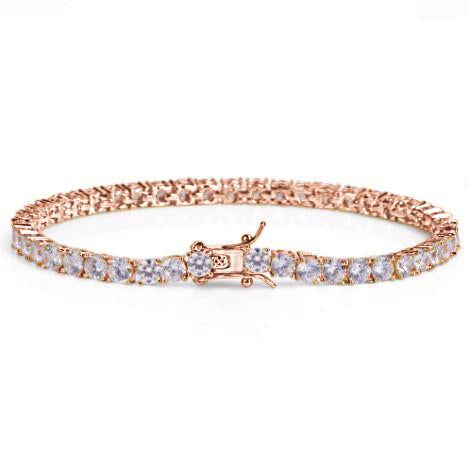 4MM One Row Tennis Bracelet Prong Set Dainty Sparkle