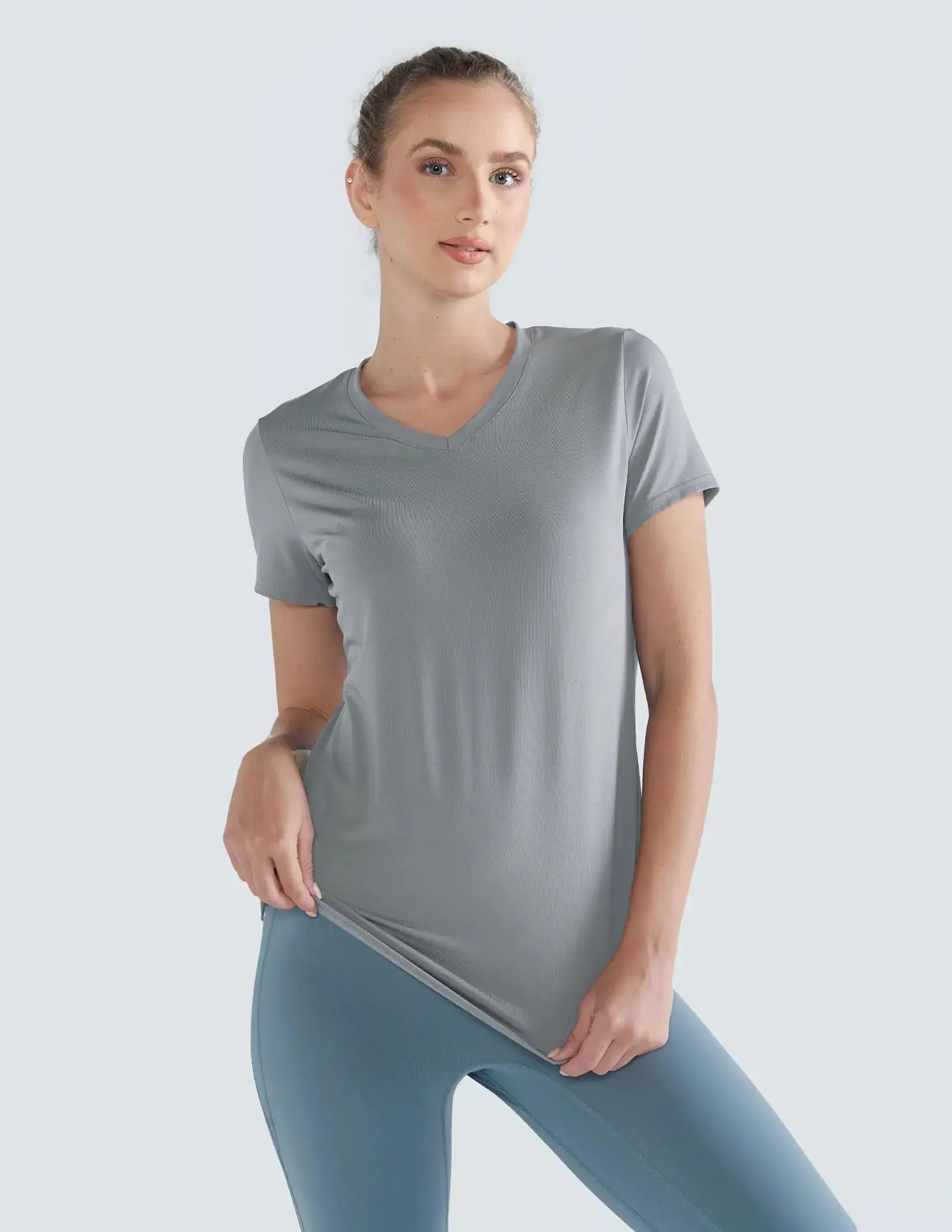 5 Pack: Womens Dry Fit Workout Shirts, Short Sleeve Athletic Gym Tshirts