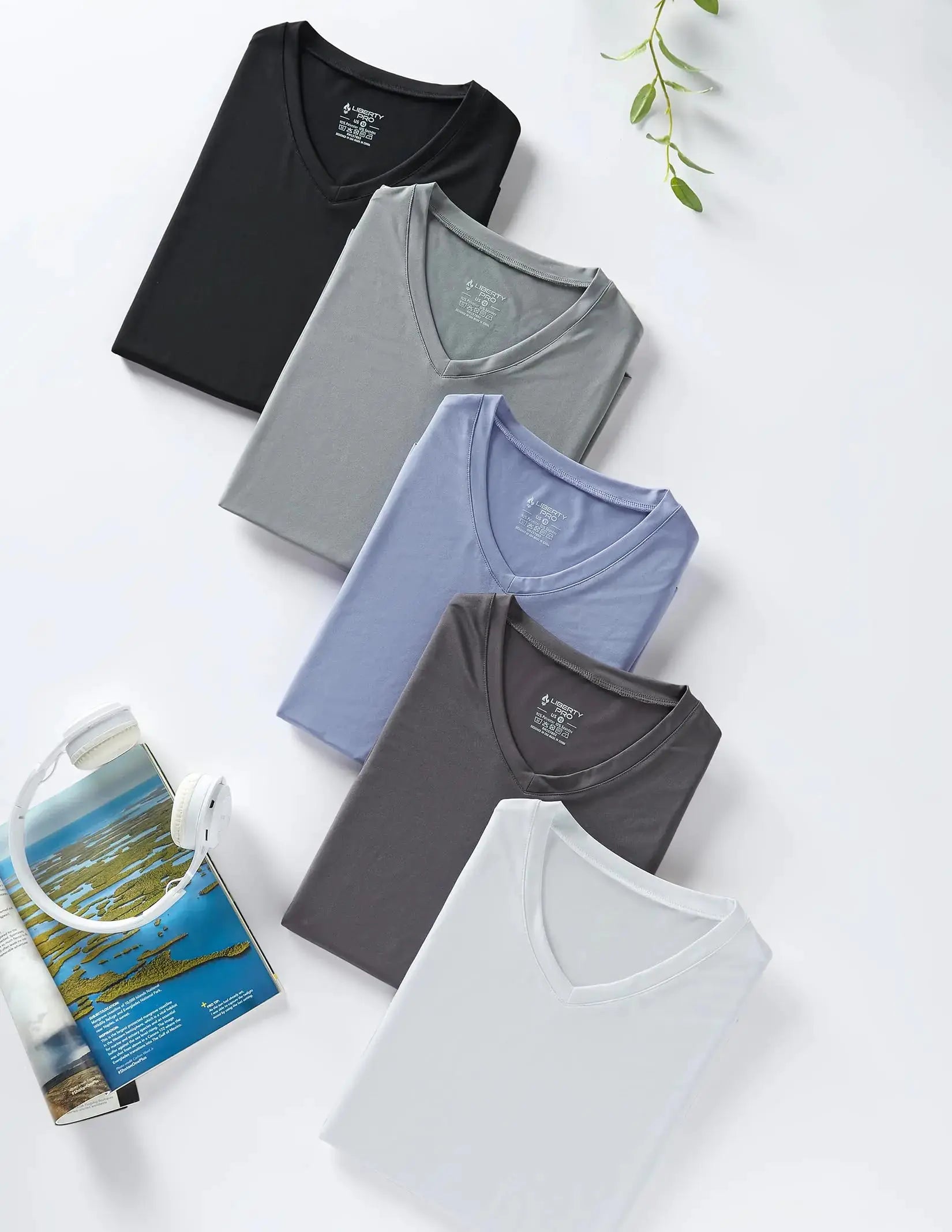 5 Pack: Womens Dry Fit Workout Shirts, Short Sleeve Athletic Gym Tshirts