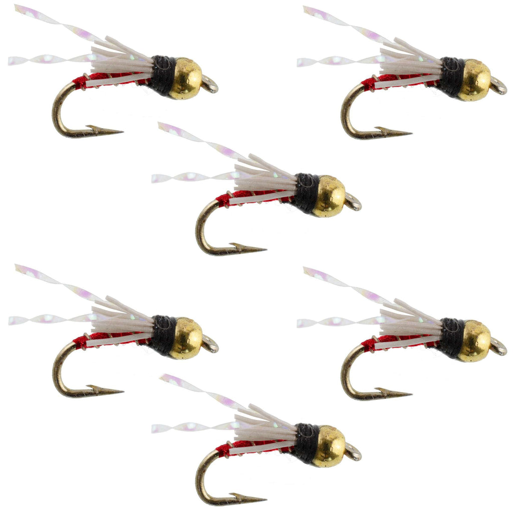Beadhead Red 3 Dollar Dip Serendipity Wet Fly Fishing Flies - 6 Flies Hook Size 16