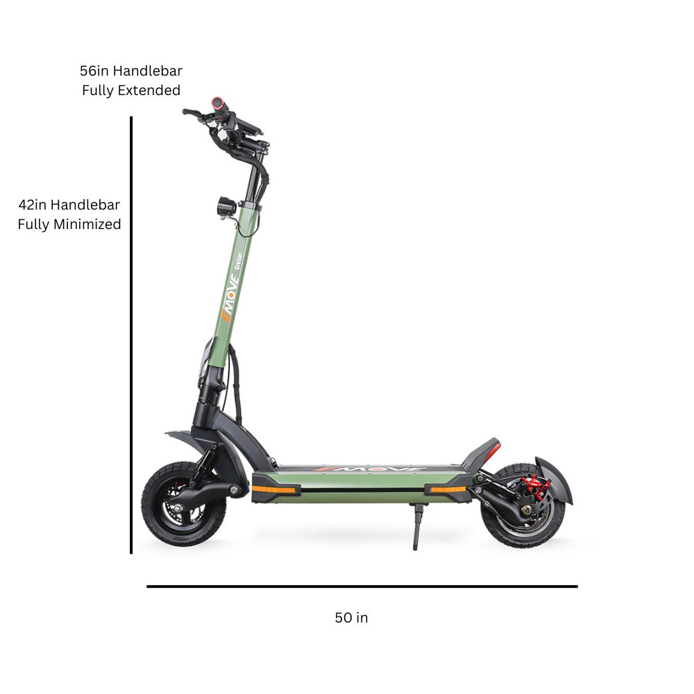 EMOVE Cruiser V2 – 52V and 60V Quad Suspension 62-Mile Long-Range Electric Scooter