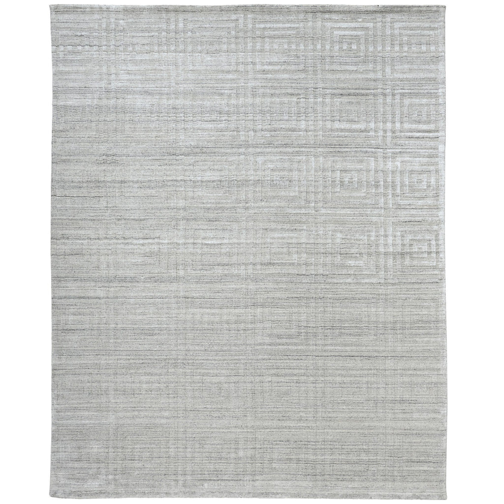 2' x 3' Ivory Geometric Hand Woven Area Rug