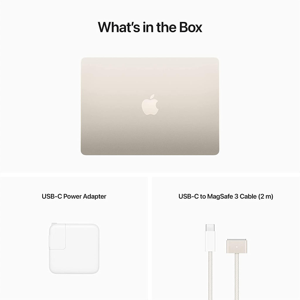MacBook Air (2023) 15-inch - Apple M2 10-Core GPU – 8GB RAM 256GB SSD | 55 Cycles