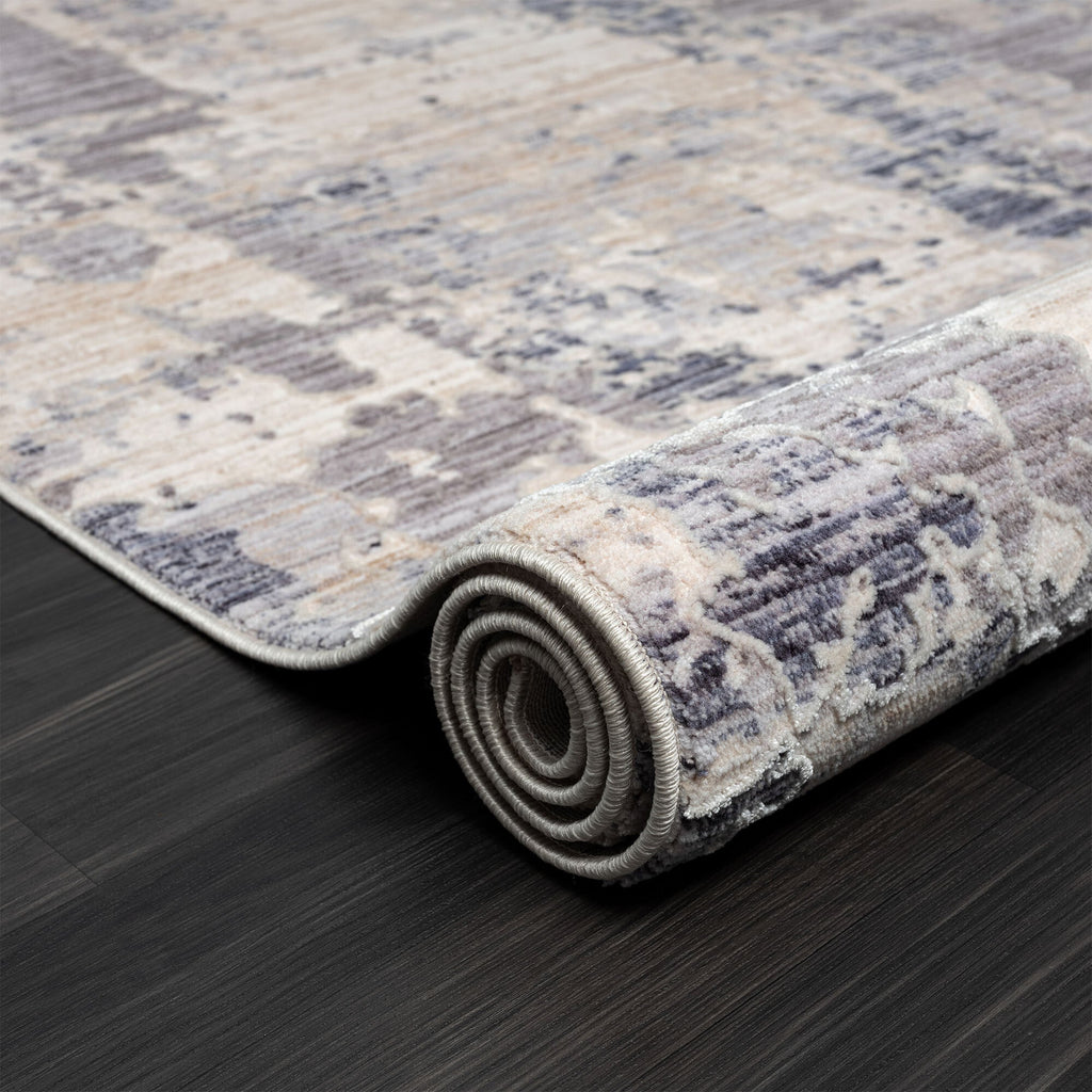 5' X 8' Gray Abstract Area Rug
