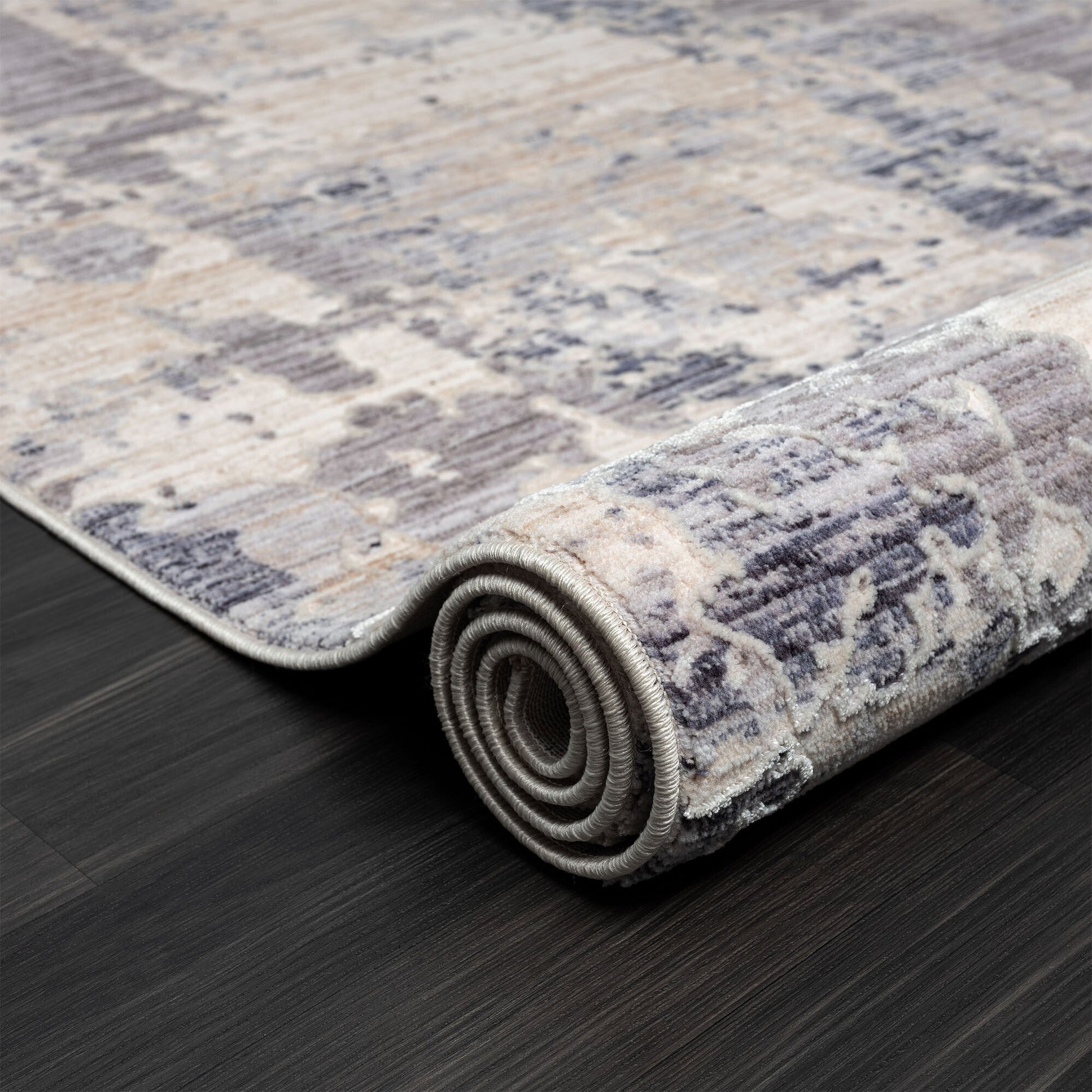 5' X 8' Gray Abstract Area Rug