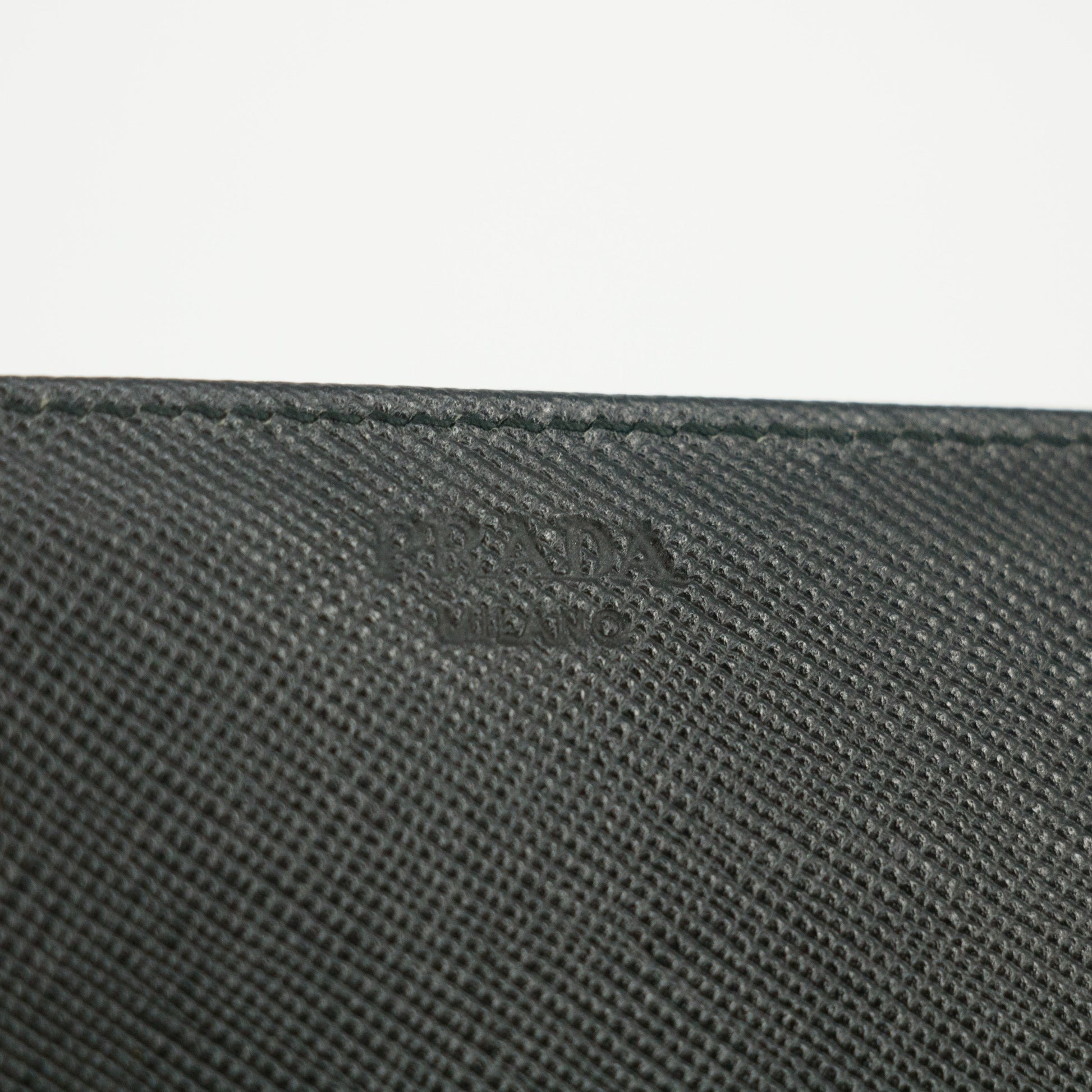 Prada Grey Nylon Triangular Logo Long Wallet #5162