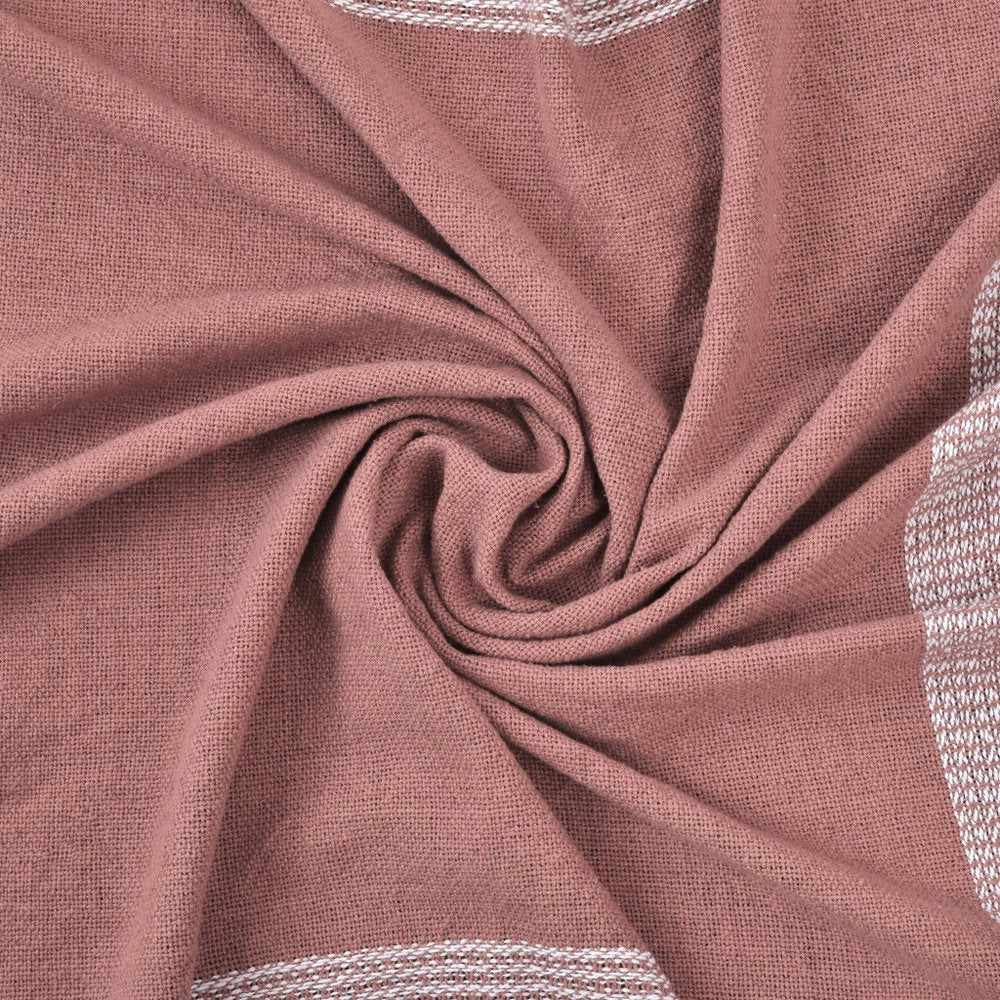 50" X 60" Red Woven Cotton Checkered Throw Blanket with Fringe