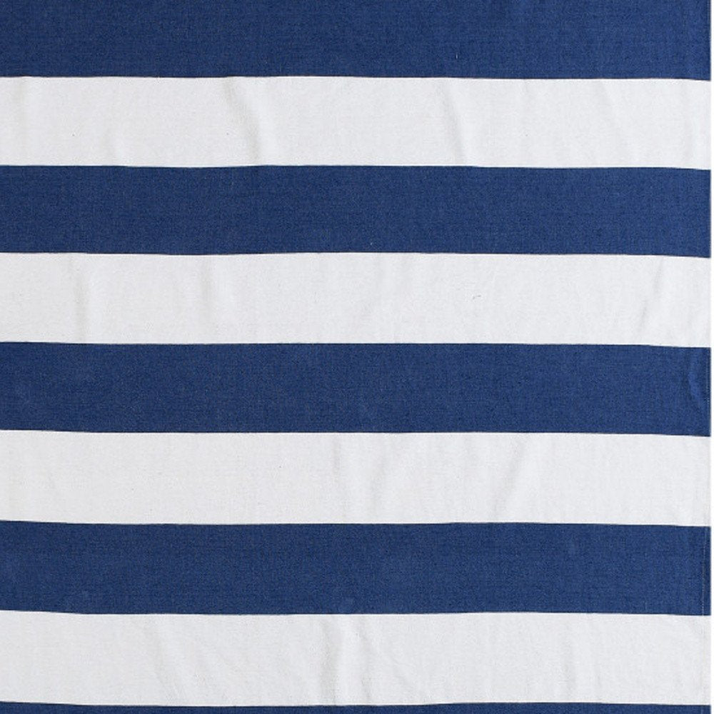 50" X 60" Gray and White Woven Cotton Striped Throw Blanket with Tassels
