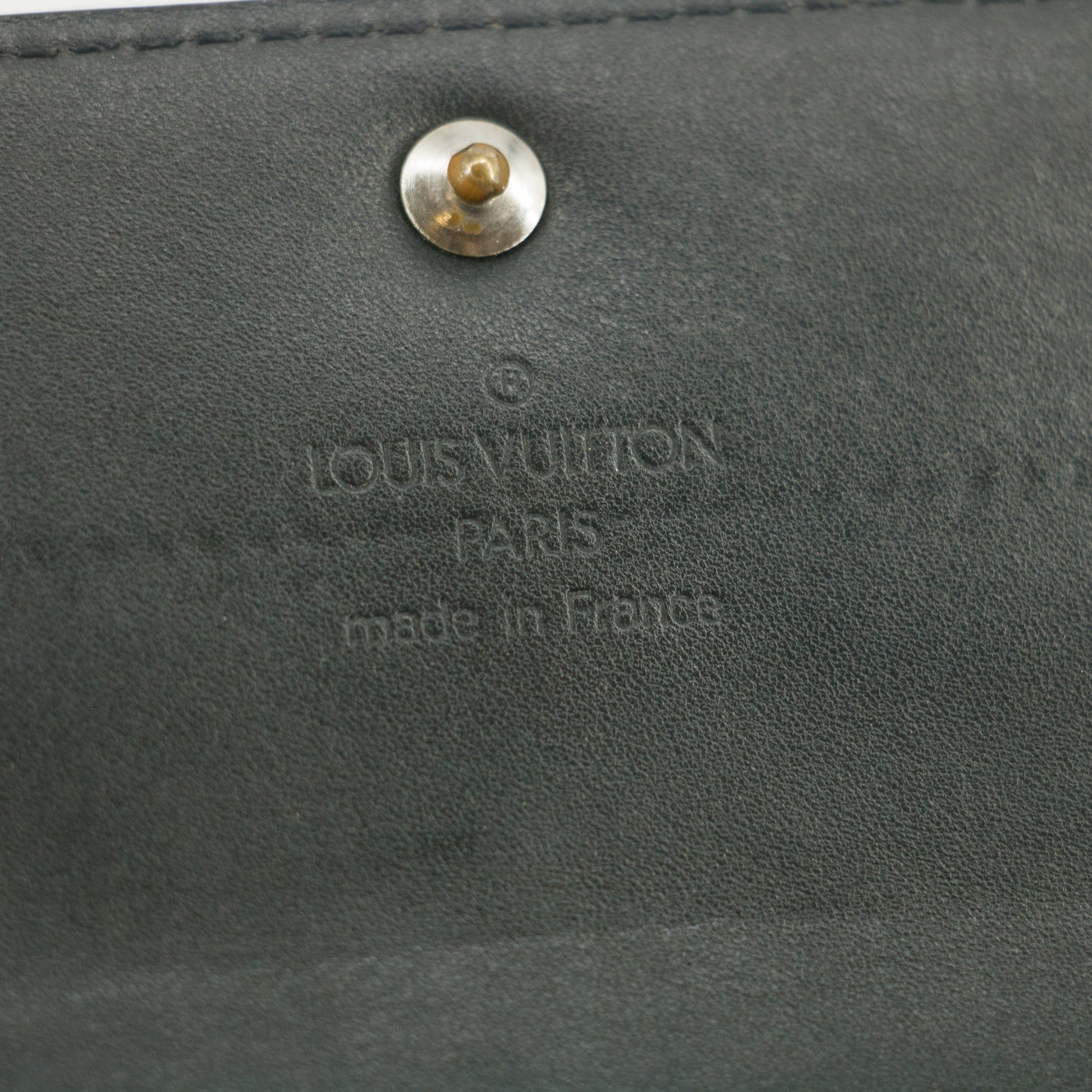 Louis Vuitton Grey Vernis Long Wallet #5166