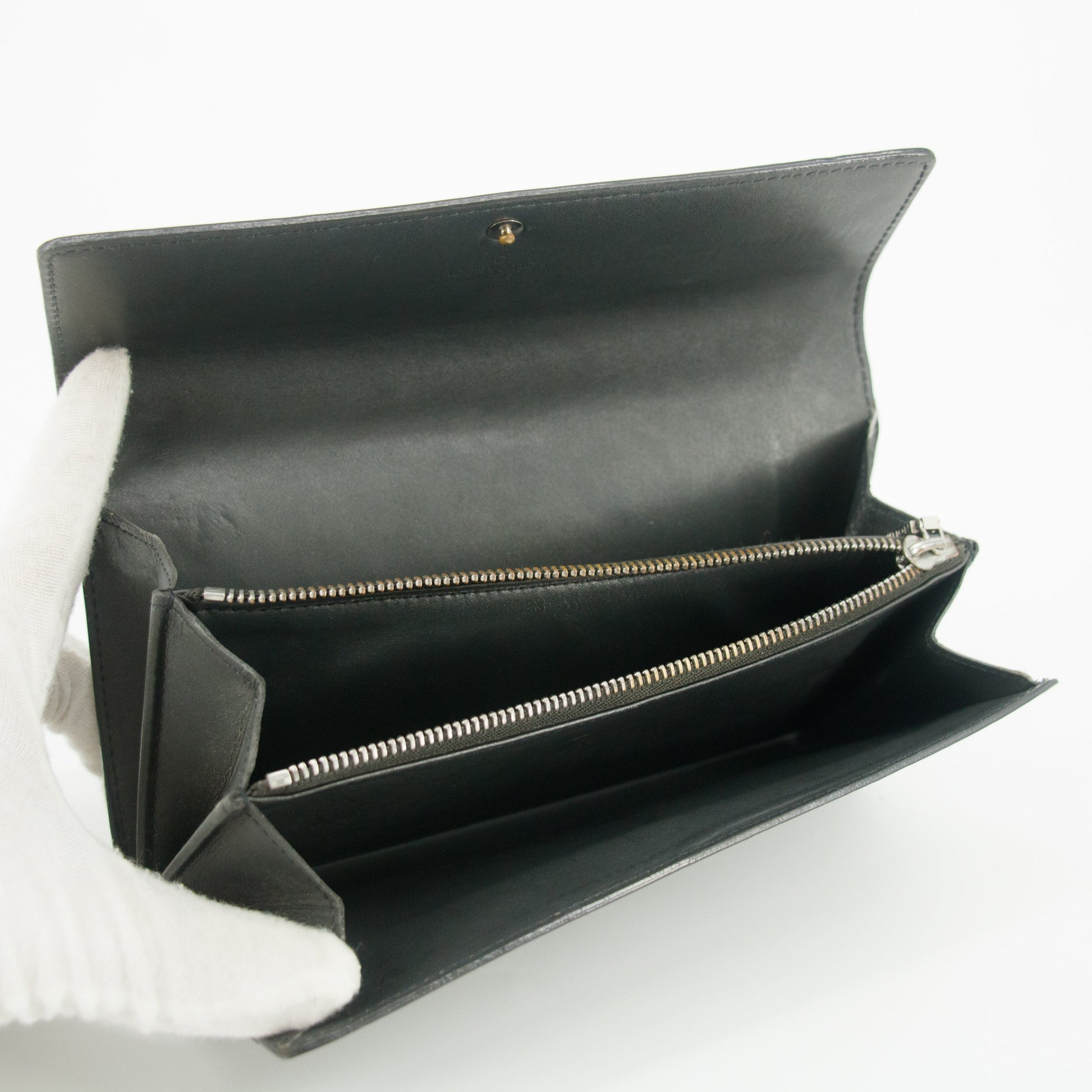 Louis Vuitton Grey Vernis Long Wallet #5166