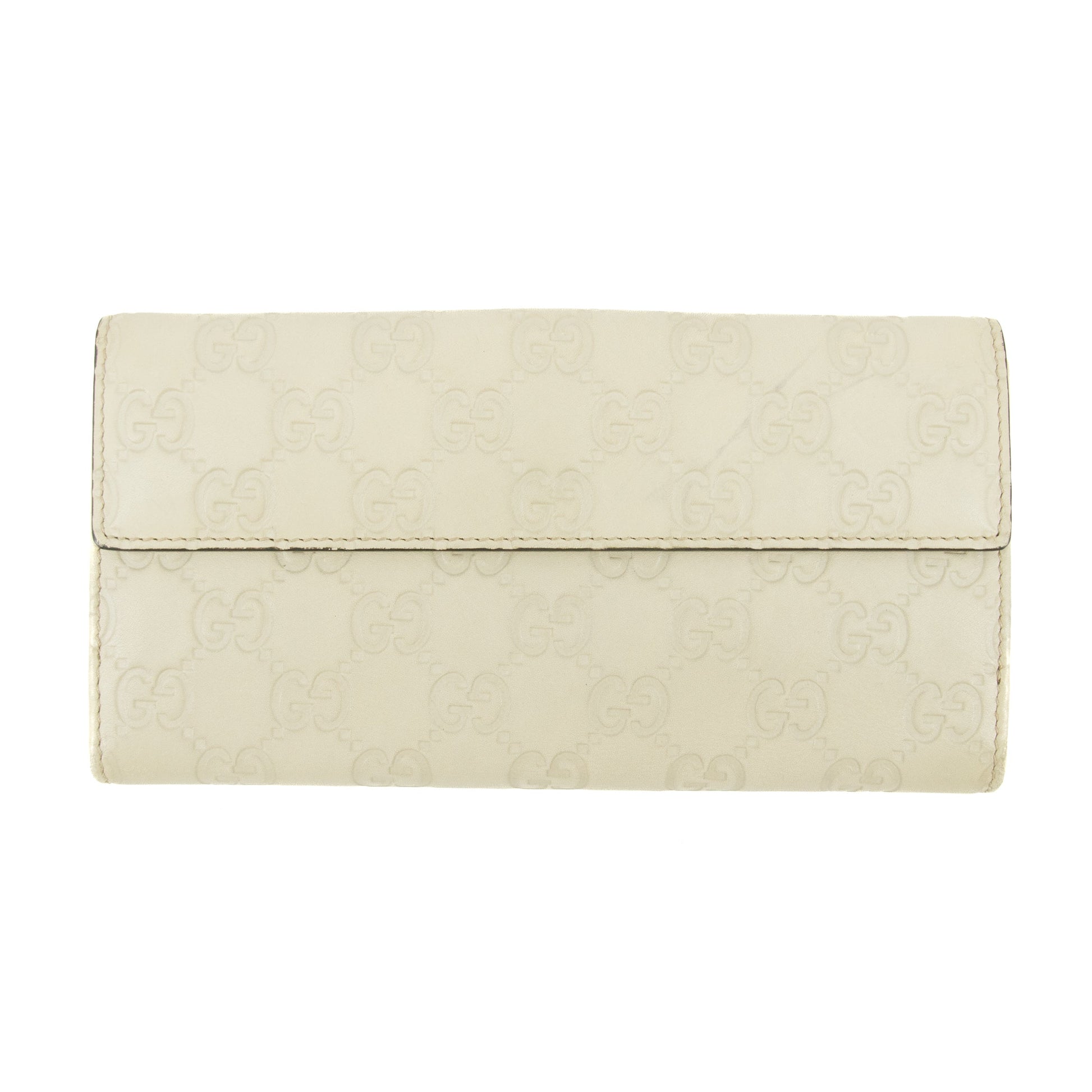 Gucci Guccissima White Heart Continental Long Wallet #5172