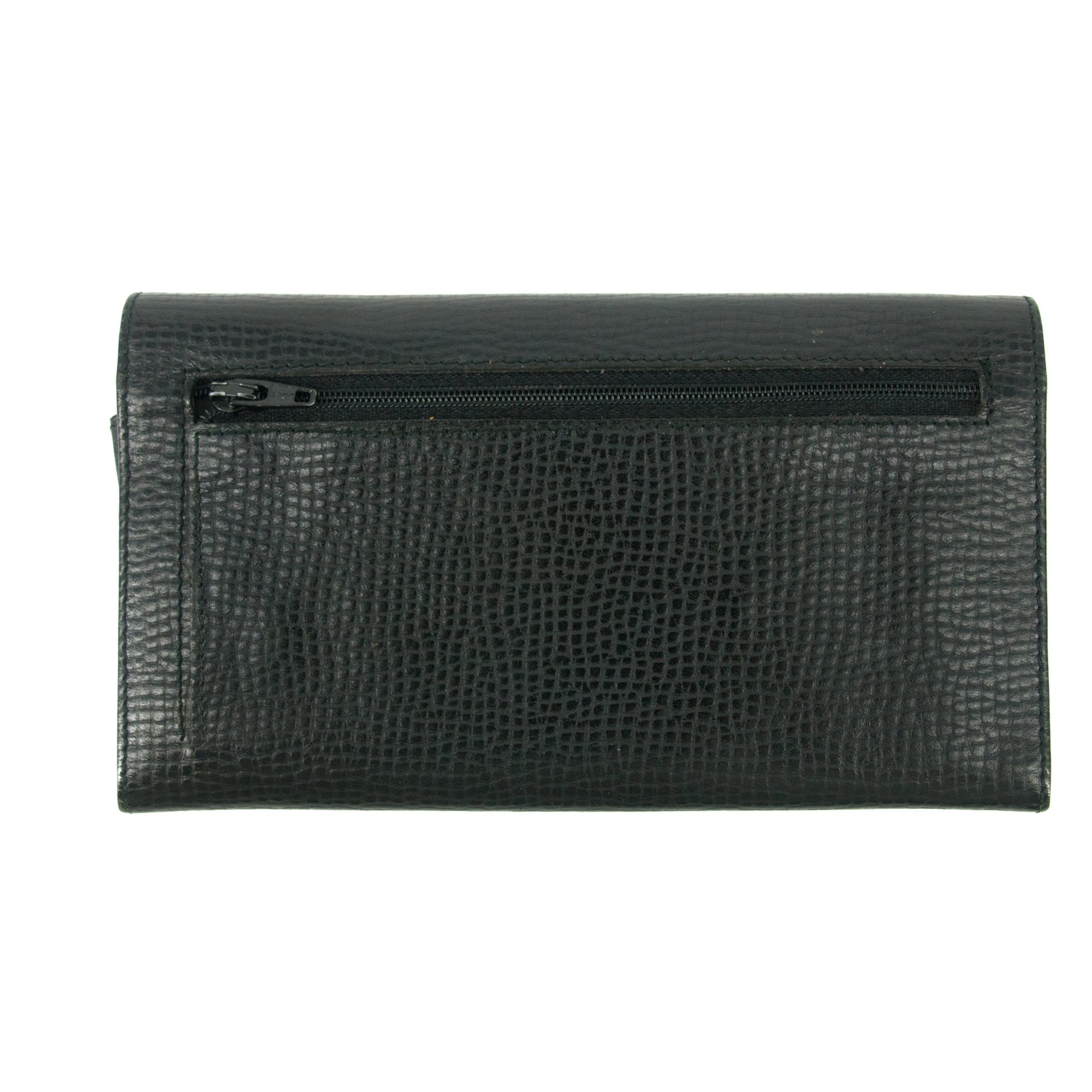 Christian Dior Black Leather Long Wallet #5175