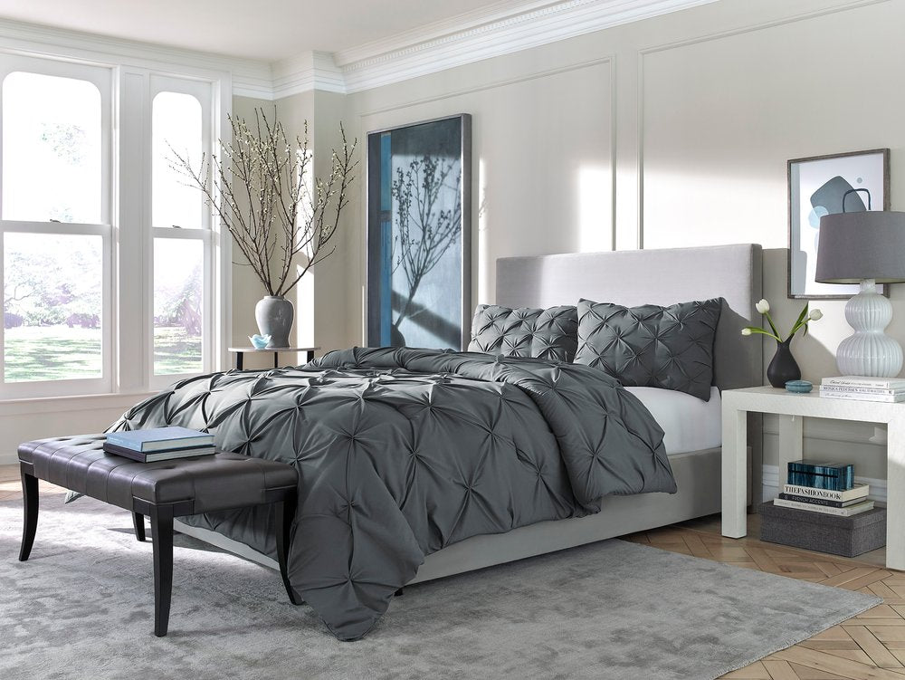 Gray King Microfiber Washable Microfiber Down Alternative Comforter
