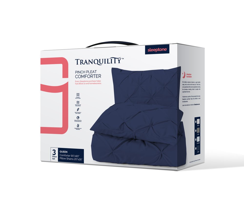 Navy Blue King Microfiber Washable Microfiber Down Alternative Comforter