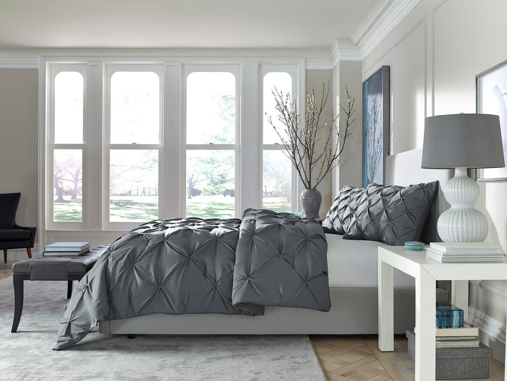 Gray Queen Microfiber Washable Microfiber Down Alternative Comforter