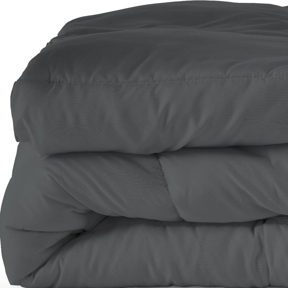 Gray Queen Microfiber Washable Microfiber Down Alternative Comforter