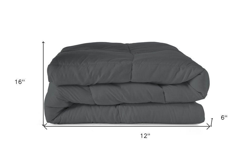 Gray Queen Microfiber Washable Microfiber Down Alternative Comforter