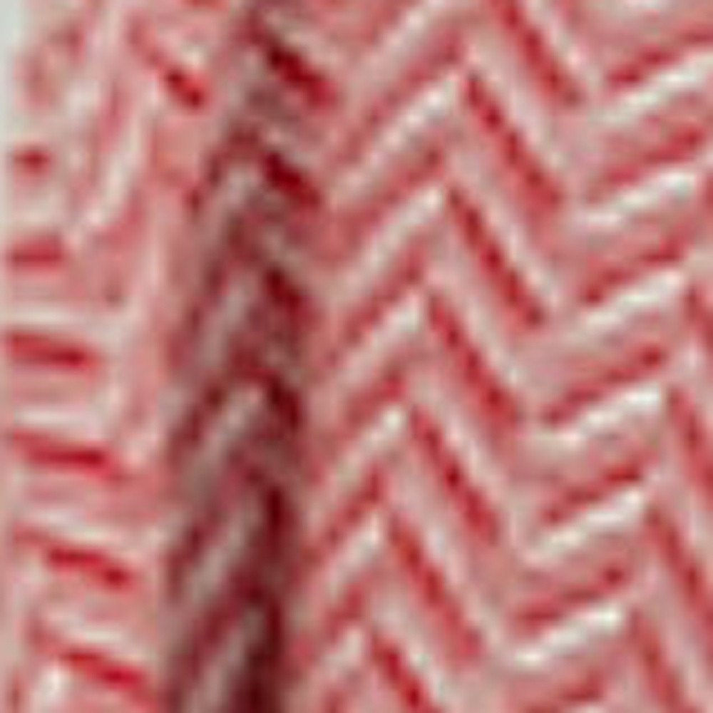 50" X 60" Red Cotton Woven Chevron Throw Blanket with Fringe
