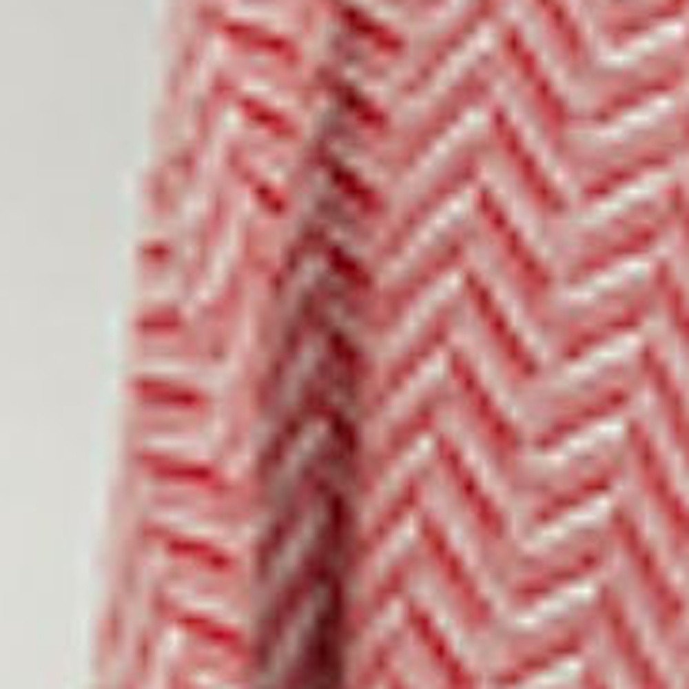 50" X 60" Red Cotton Woven Chevron Throw Blanket with Fringe
