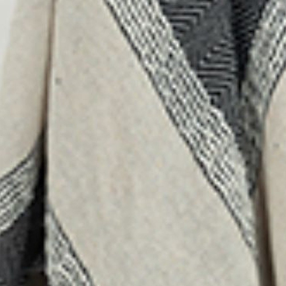 50" X 60" Black Cotton Woven Striped Throw Blanket with Fringe