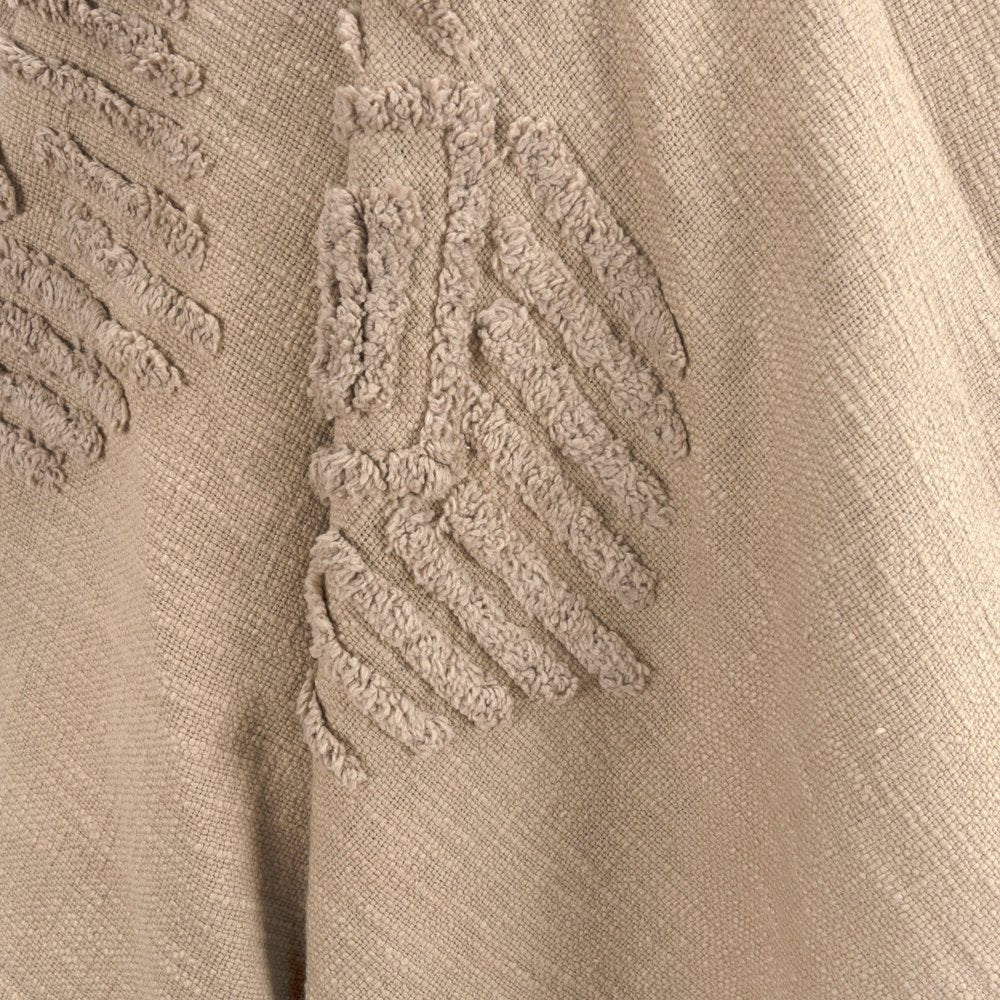 50" X 60" Brown Cotton Woven Ikat Throw Blanket with Tassels
