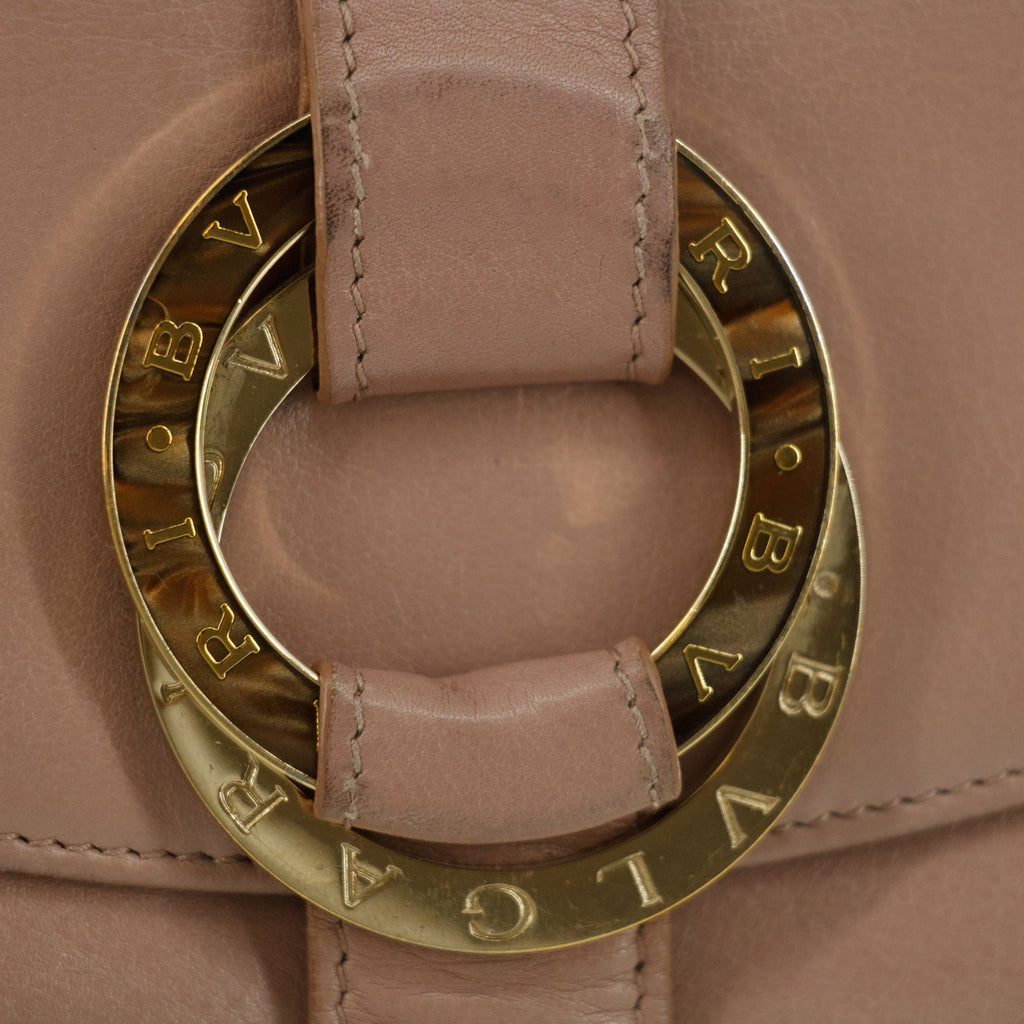 Bvlgari Pink Leather Bifold Long Wallet #5191