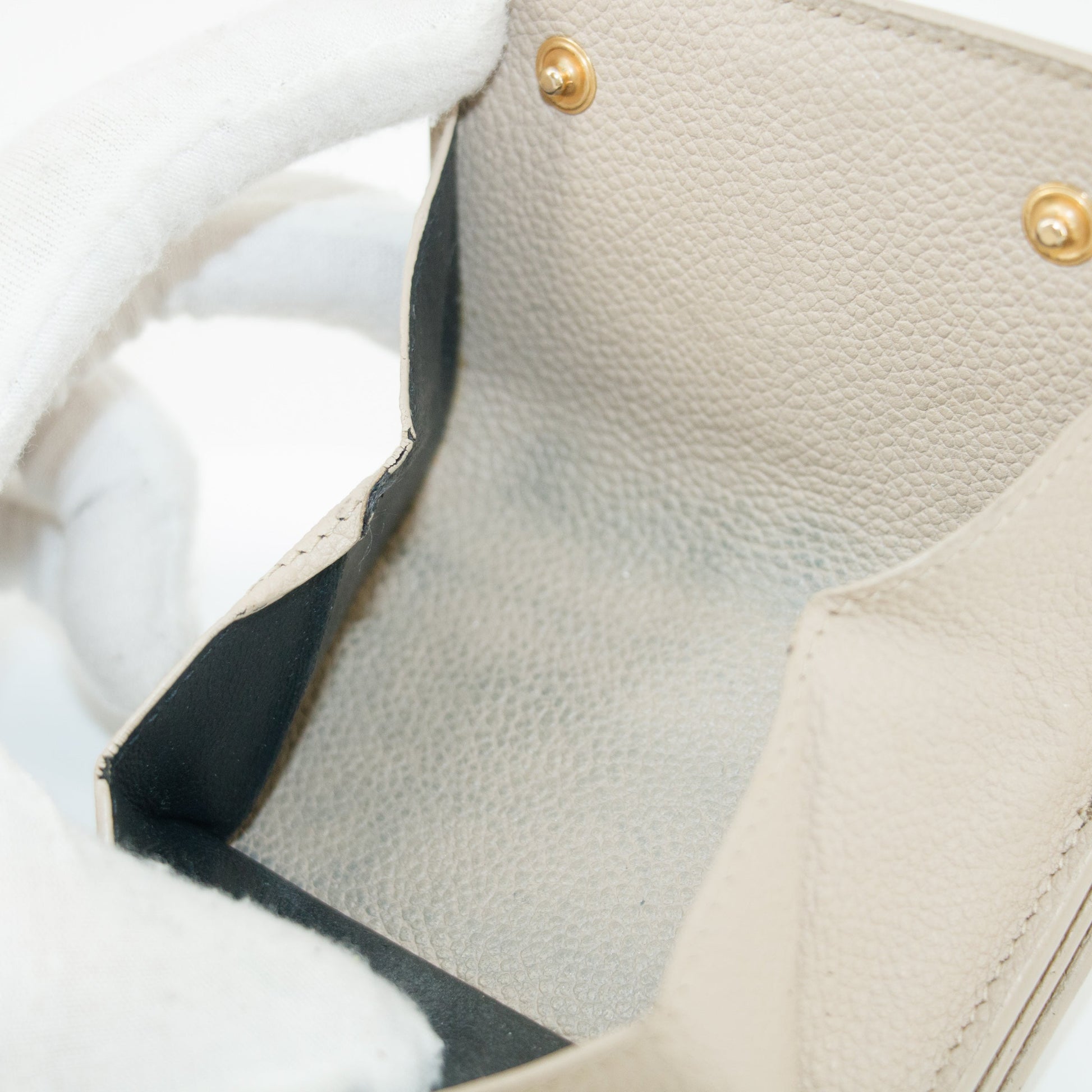 Yves Saint Laurent Beige Origami Compact Wallet #5203