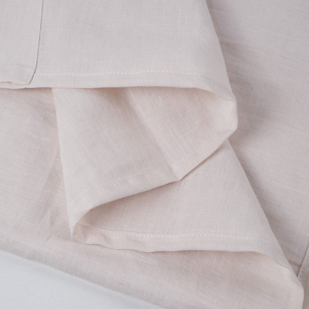 Light Pink Linen Full Double Flat Sheet