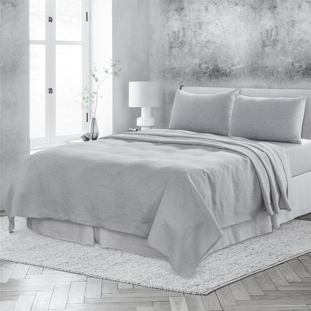 Light Pink Linen King Flat Sheet