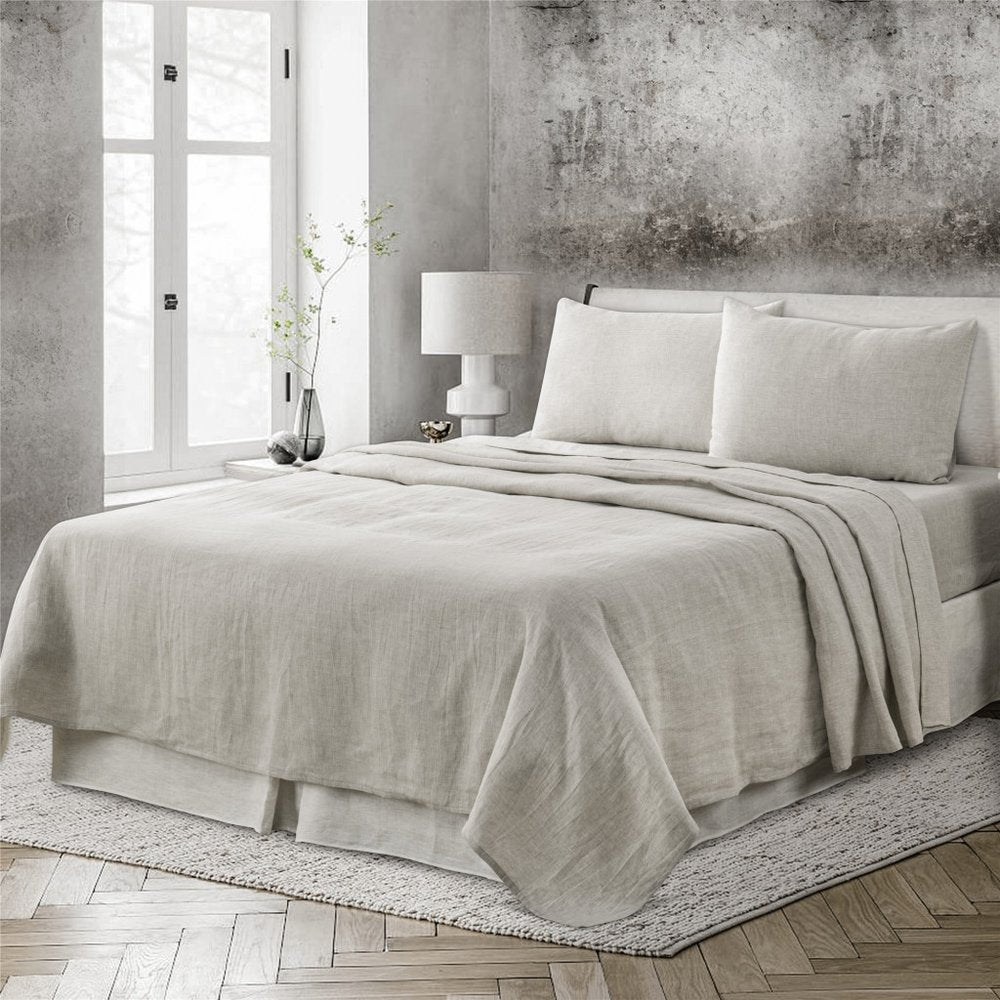 Light Pink Linen Full Double Flat Sheet